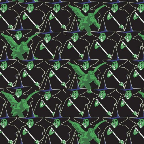 WIZARDS OF OZ COTTON - WICKED WITCH FOR CAMELOT - WICKED WITCH BLACK