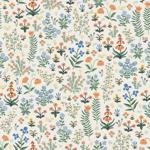 CAMONT COTTON BY RIFLE PAPER CO FOR COTTON + STEEL - EXOTIC FLOWERS CREAM