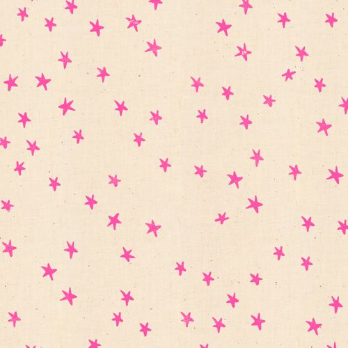 COTTON BY ALEXIA MARCELLE ABEGG FOR RUBY STAR SOCIETY - STARRY NEON PINK 