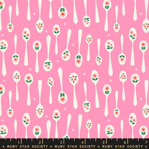 CAMELLIA COTTON BY MELODY MILLER FOR RUBY STAR SOCIETY - STIRING FLAMINGO