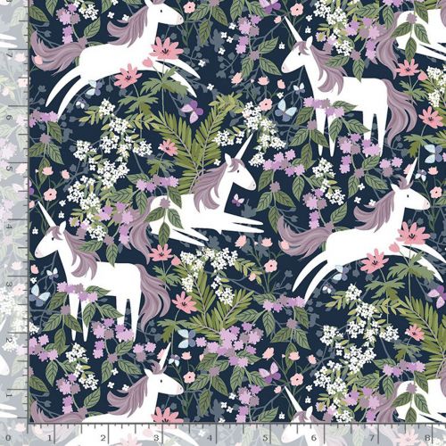 A LITTLE BIT OF MAGIC COTTON BY TIMELESS TREASURES - NAVY