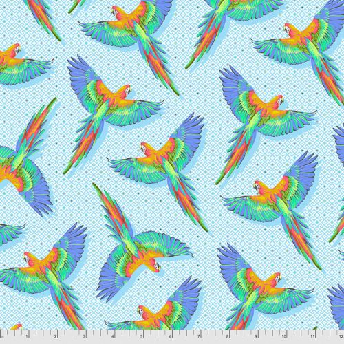 DAYDREAMER COTTON BY TULA PINK FOR FREE SPIRIT - MACAW YA LATER CLOUD