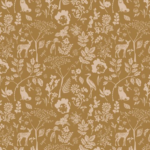WILLOW COTTON BY SHARON HOLLAND FOR ART GALLERY FABRIC - FLORAL & FAUNA TREASURED 