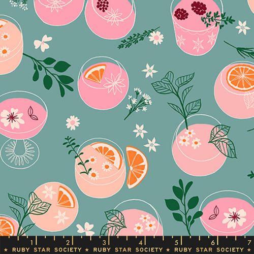 ELIXIR COTTON BY MELODY MILLER FOR RUBY STAR SOCIETY - LIBATIONS OCEAN