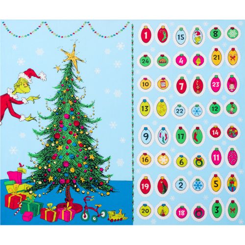 HOW THE GRINCH STOLE CHRISTMAS COTTON PANEL BY ROBERT KAUFMAN