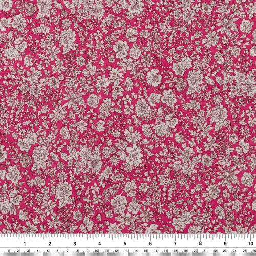 EMILY BELLE COTTON BY LIBERTY LONDON - JEWEL TONES BRIGHT PINK