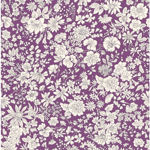 EMILY BELLE JEWELS COTTON BY LIBERTY - PLUM