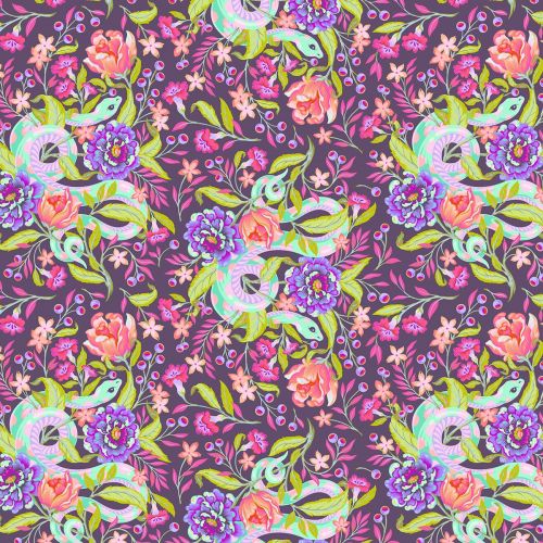MOON GARDEN COTTON BY TULA PINK - HISSY FIT DUSK