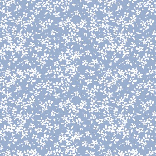 HOUSE OF BLOOMS COTTON SCATTERED PETALS - PERIWINKLE