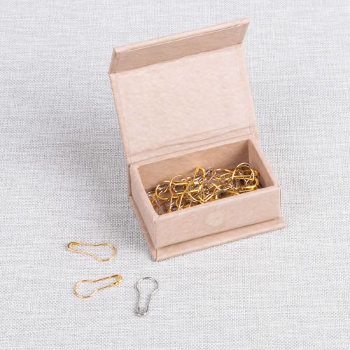 STITCH MARKERS SET 50 - GOLD & SILVER