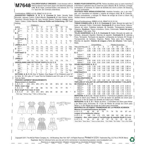 M7648-CCE - ROBES CHICS POUR ENFANTS - 3 À 6