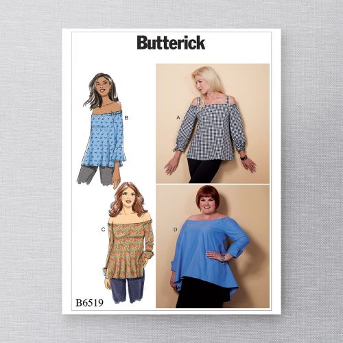 BUTTERICK - B6519 SEMI-FITTED TOPS FOR MISS