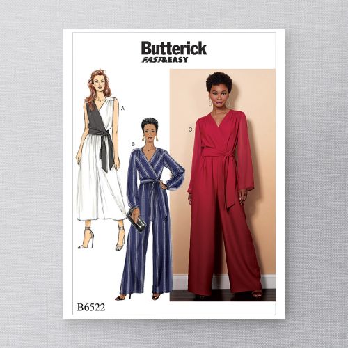 BUTTERICK - B6522 SEMI-FITTED JUMPSUITS FOR WOMAN