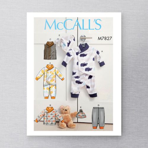 MCCALLS - M7827 COORDONNATE KIT FOR BABY - NB-XL