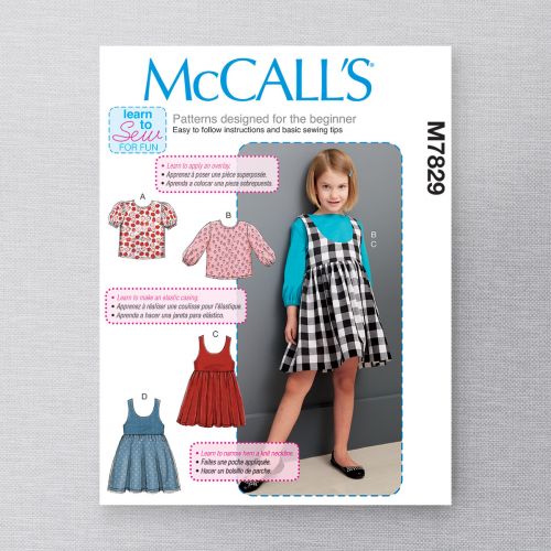 MCCALLS - M7829 TOPS AND JUMPERS FOR CHILD