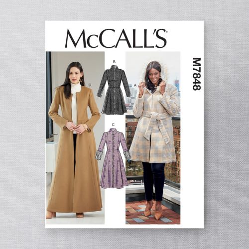 MCCALLS - M7848 FITTED COATS FOR MISS - 8-16