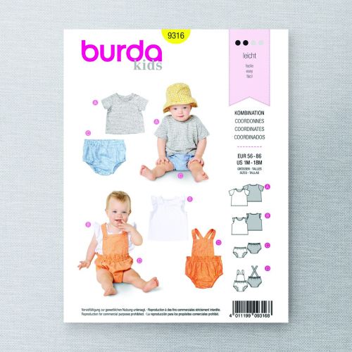 BURDA - 9316 BABY - COORDINATES