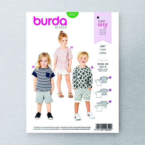 BURDA - 9322 CHILD - T-SHIRT
