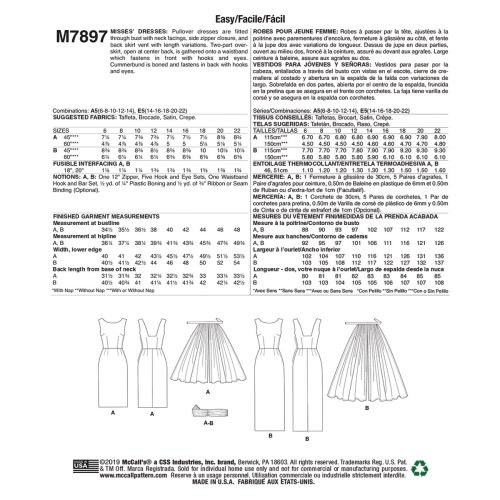 MCCALLS - M7897 ROBES AJUSTÉES POUR FEMMES 