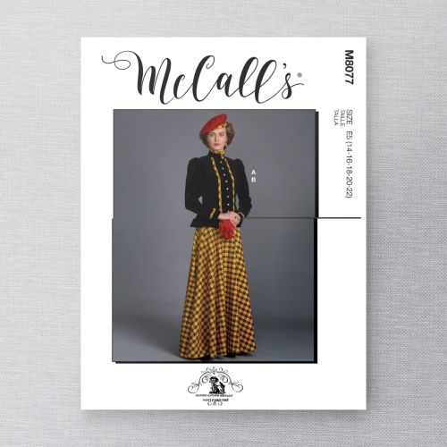 MCCALLS - M8077 HISTORICAL JACKET AND SKIRT FOR MISS - 14-22