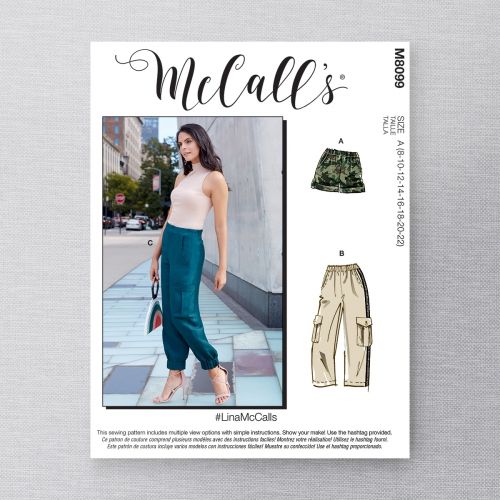 MCCALLS - M8099 SHORTS AND PANTS FOR MISS - S-XL