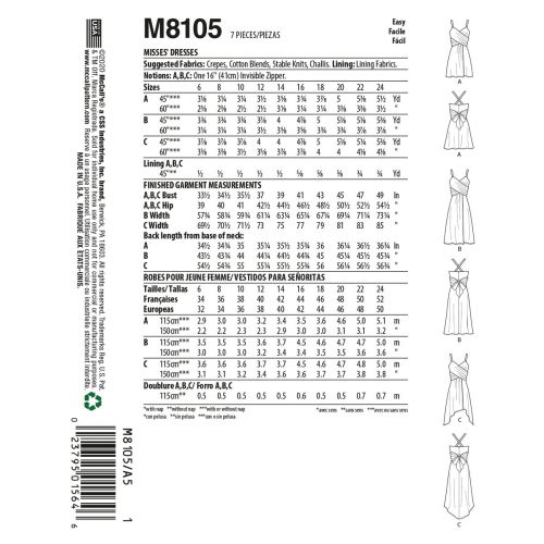 MCCALLS - M8105 DRESSES FOR MISS - 6-14