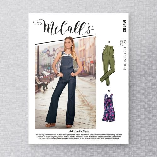 MCCALLS - M8162 JEANS AND OVERALLS FOR MISS - 14-22