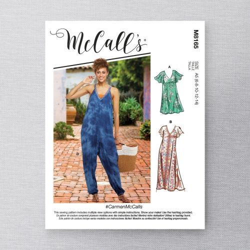 MCCALLS - M8165 DRESSES AND JUMSUITS FOR MISS - 6-14