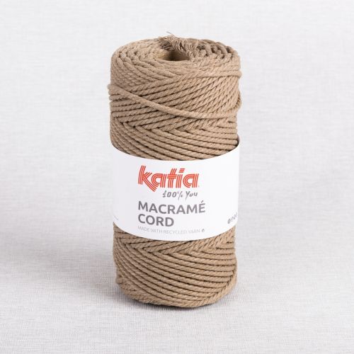 100% RECYCLED MACRAMÉ CORD 5MM BY KATIA - BEIGE
