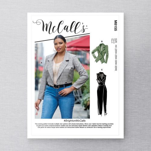 MCCALLS - M8155 VEST AND JUMPSUIT FOR WOMAN - 26W-32W