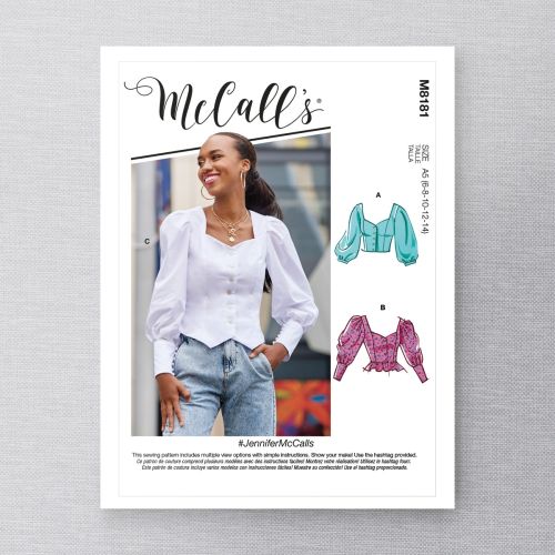 MCCALLS - M8181 TOPS FOR MISS - 6-14