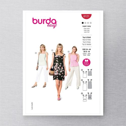 BURDA - 6121 TOPS & DRESS FOR MISS