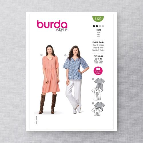 BURDA - 6129 DRESS & TUNIC FOR MISS