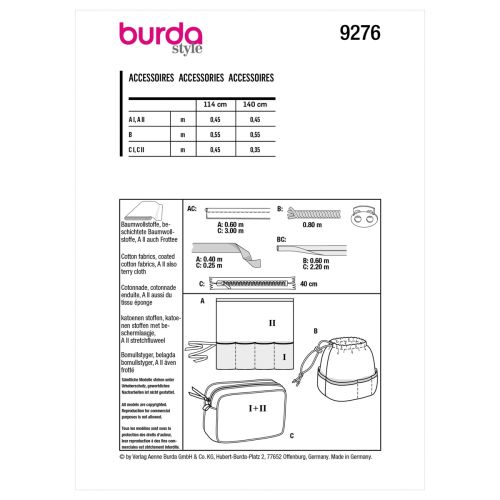 BURDA - 9276 BATHEROOM ACCESSORIES