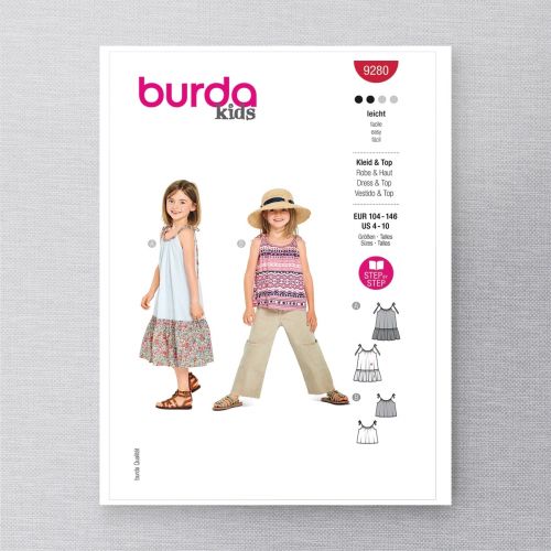 BURDA - 9280 CHILD DRESS & TOP 