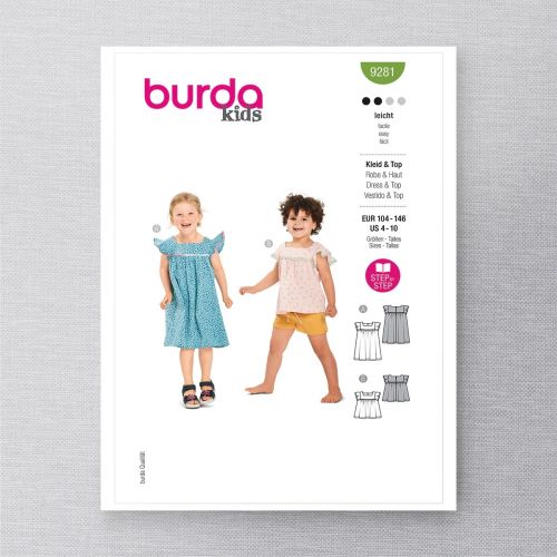 BURDA - 9281 CHILD DRESS & TOP 
