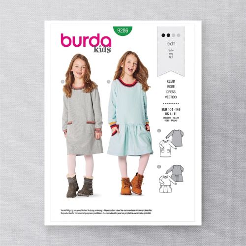 BURDA - 9286 CHILD DRESSES 