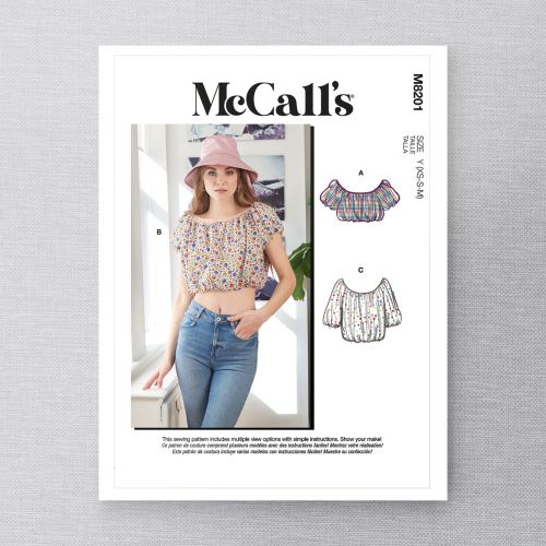 MCCALLS - M8201 TOPS FOR MISS - SX-M
