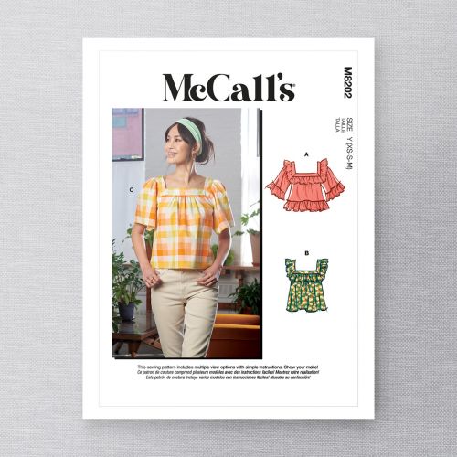 MCCALLS - M8202 TOPS FOR MISS - SX-M