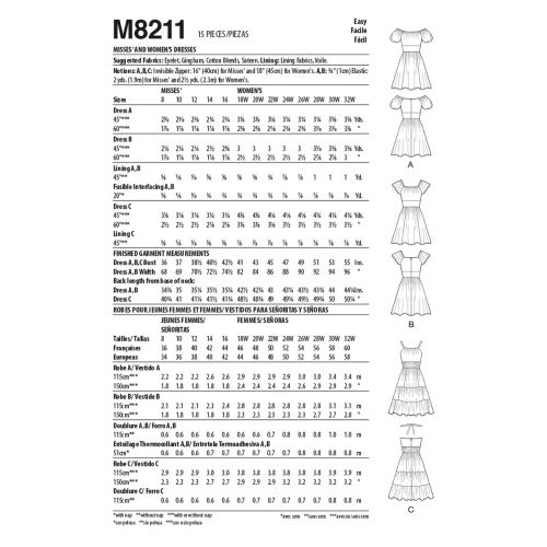 MCCALLS - M8211 DRESSES FOR MISS - 8-16