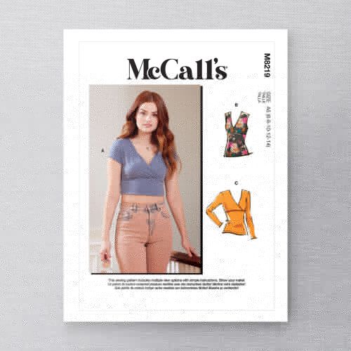 MCCALLS - M8219 TOPS FOR MISS - 6-14
