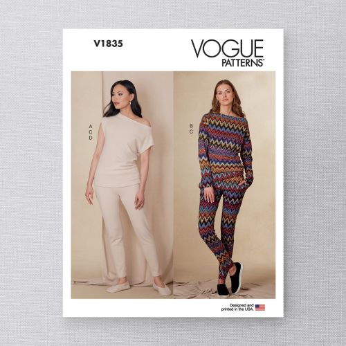 VOGUE - V1835 FITTING TOPS & PANT FOR MISS -XS-XXL