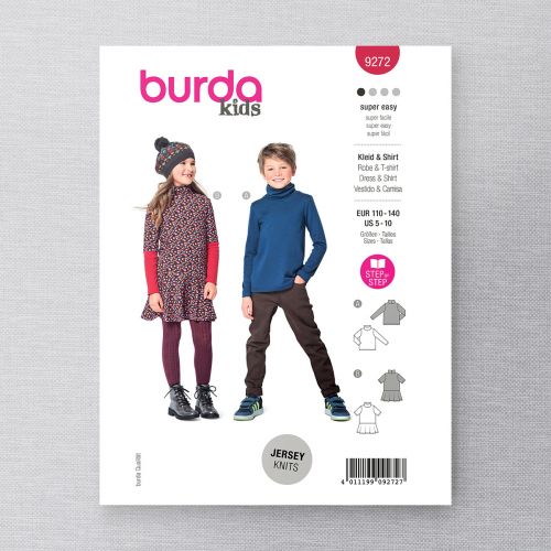 BURDA - 9272 GIRLS TOP AND DRESS