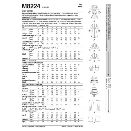 MCCALLS - M8224 COSTUME FOR MISS - 6-14