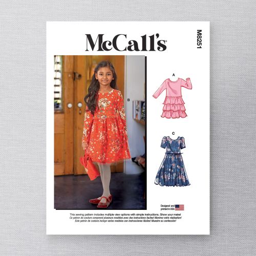 MCCALLS - M8251 DRESSES FOR CHILD - 3-6