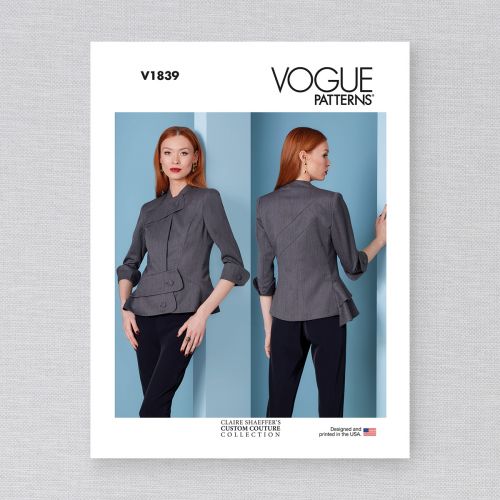 VOGUE - V1839 ASYMMETRIC FITTED LINED JACKET FOR MISS