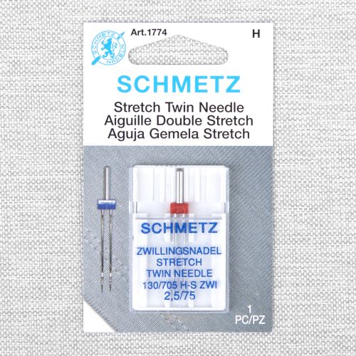 SCHMETZ KNITTING TWIN NEEDLE - 75/11 2.5mm