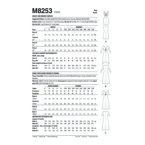MCCALLS - M8253 DRESSES FOR MISS - 18W-24W