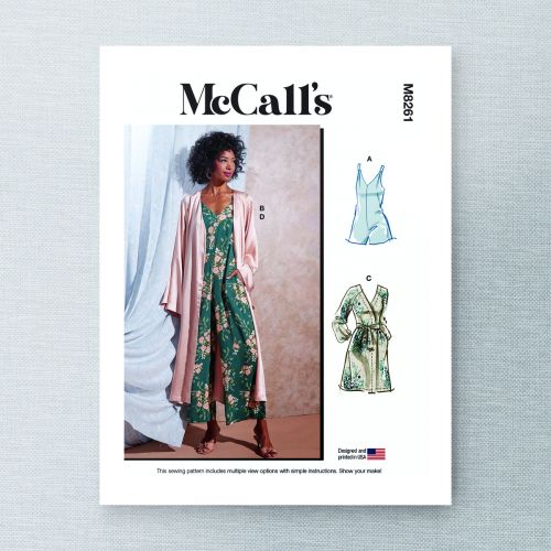 MCCALLS - M8261 JUMPSUITS & ROBES FOR MISS - XS-M