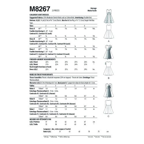 MCCALLS - M8267 DRESSES FOR CHILD - 2-6